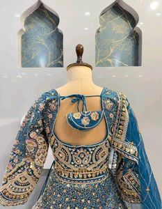 Exquisite Blue Embroidered Lehenga Choli