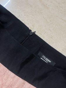 Textured Mini Skirt with Black Waistband