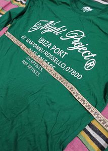Men's Emerald Green "Night Project" Graphic Full