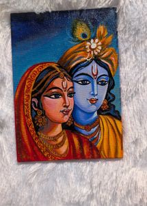 Handmade Radha Krishna Painting