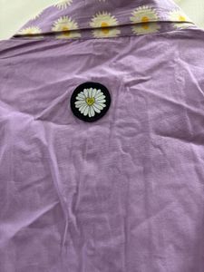FOREVER 21 Lavender Shirt Dress with Daisy Print