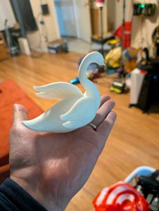 Elegant Swan Decor 3d printed white