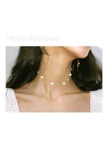Invisible Necklace Pearl &amp; Crystal Choker