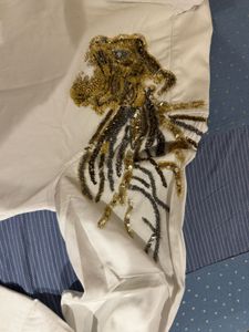 white tiger printed shirt