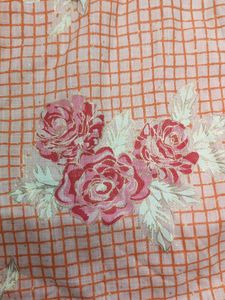 Max Peach Floral Print Kurta L size