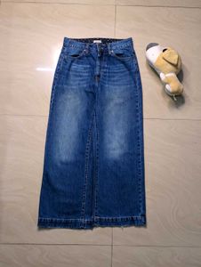 blue wash wide leg