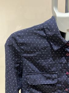 Navy Blue Polka Dot Shirt