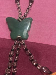 Green Butterfly Pendant Necklace
