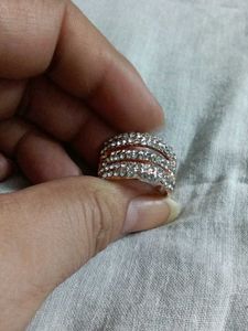 Sparkling Silver Tone Ring