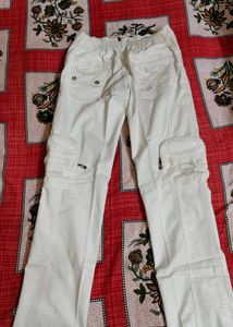 Stylish White Cargo Pants