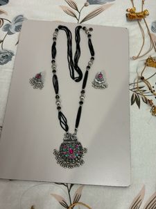 Oxidized Silver Necklace Set
