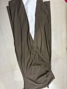 Stylish Ruched Wrap Midi Dress