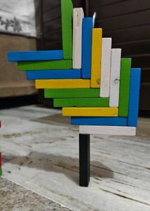 Classic Wooden Block Stacking Game