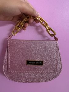 Sparkly Pink Chain Handbag