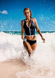 Seafolly Gigi Hadid Vest Navy Blue Swimwear Top