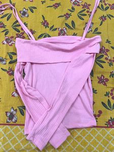 Combo of 3 Basic Tops Blue pink Cropped Polo Shirt