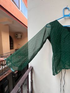 Stunning Green Embellished kurti