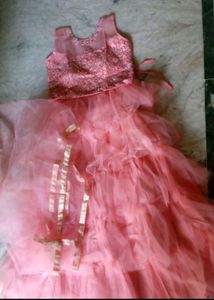 Peach Net Lehanga
