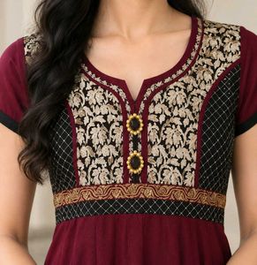 Elegant Maroon Ethnic Gown