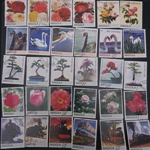 30 big , Vintage ANGOLA Postage Stamps