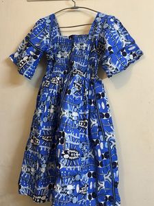 Brand New Bohemian Blue Print Midi Dress