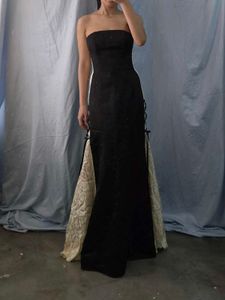 Black Strapless gown
