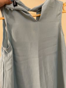 Sleeveless Blue Top