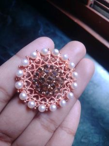 Elegant Pearl and Crystal Ring