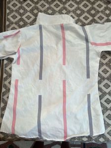 Elegant White shirt  with Striped Design