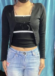 Cute outer with inner top