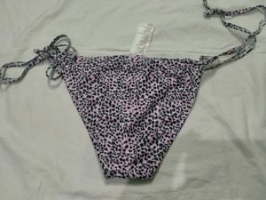 Pink Leopard Print Bikini Bottom