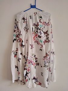 Butterfly Print Peasant Skirt