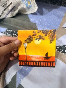 Handmade Sunset Landscape Painting