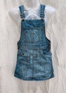 14712. Denim Overall Mini Dress