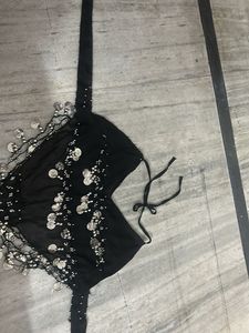 Black Embellished Blouse/Top