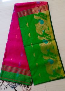 8)Beautiful Art Cotton Silk Blend Saree