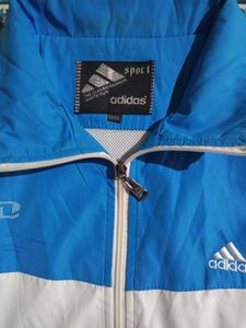 Adidas Sport Jacket Blue White 2 time used