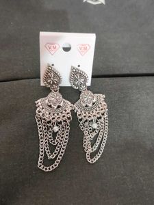 Charming Silver-Tone Dangle Earrings