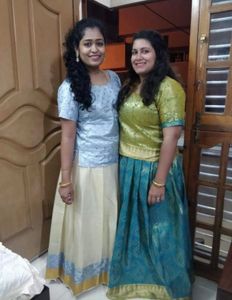 Yellow &amp; Teal Brocade Lehenga Choli Set