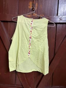 Light Yellow Sleeveless Top