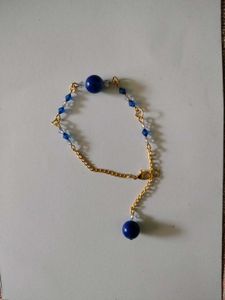 Elegant Gold Chain Bracelet with Red Beads