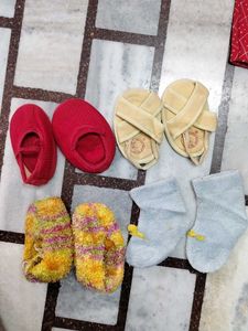 Adorable Baby Booties & Socks Set