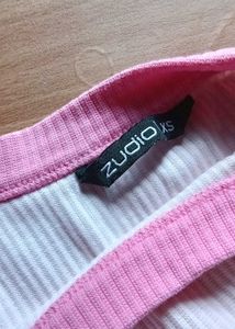 Pink Ribbed Tank Top