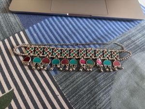 multi colored oxidised necklace