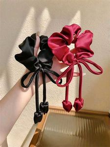 Silk Scrunchie Set: Black & Red