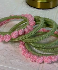 Handmade Crochet Bangle Bracelet