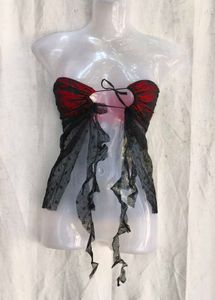 Gothic Red & Black Corset Top