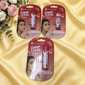 MyGlamm Superfood Color Pop Lip Balm-Watermelon -3