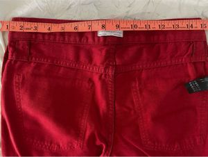 ZARA Free Delivery Red Denim Wide Leg cropped