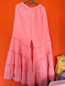 Stunning Pink Embroidered Sharara Set